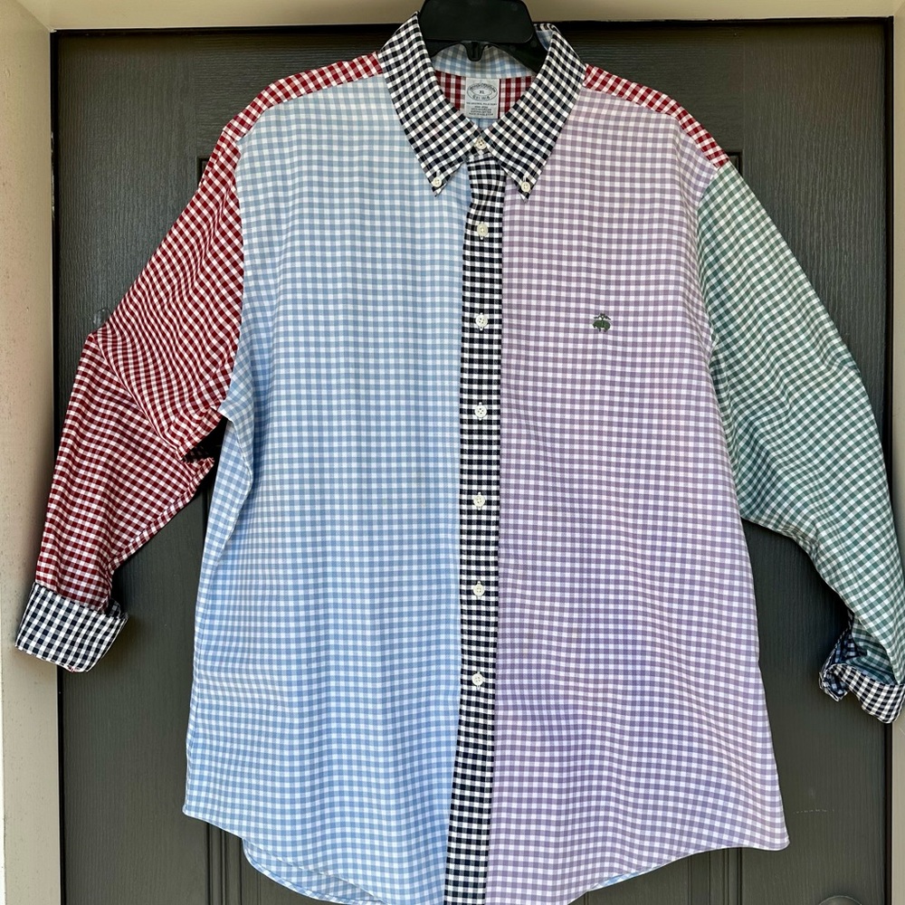 Brooks Brothers Fun Shirt Gingham Check. Size XL